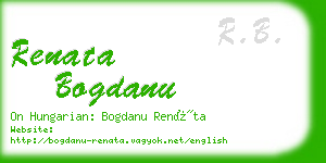 renata bogdanu business card